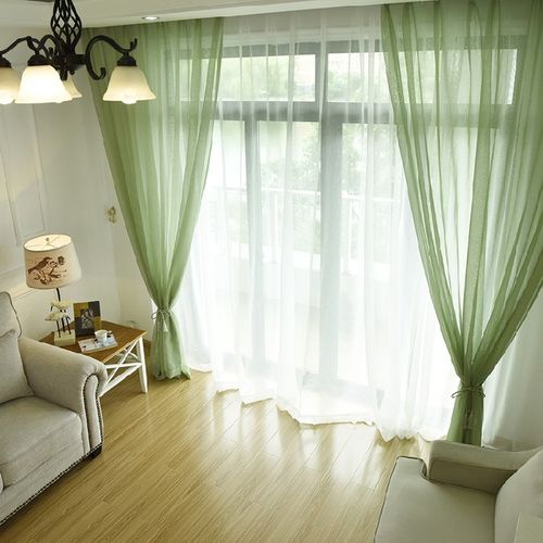 窗帘卧室简约布料窗纱纯色纱帘遮光